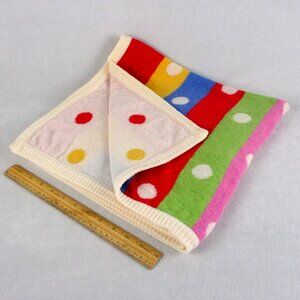 Wool Baby Blanket Jojo Maman Bebe Unisex Bright Colour Polka Dot